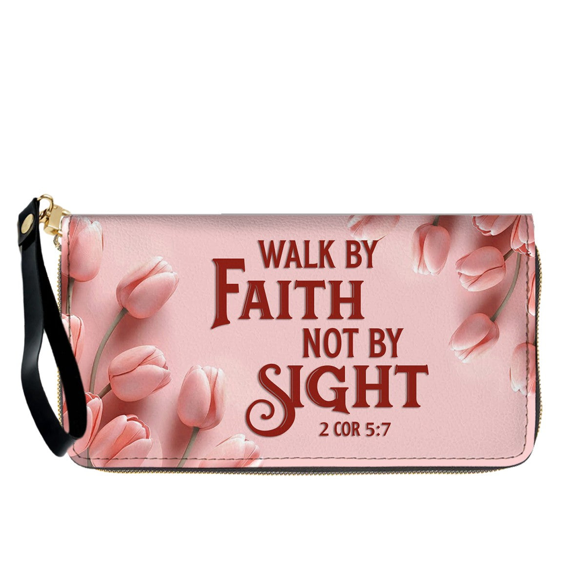 Personalized Pink Tulip Christian Handbag Set