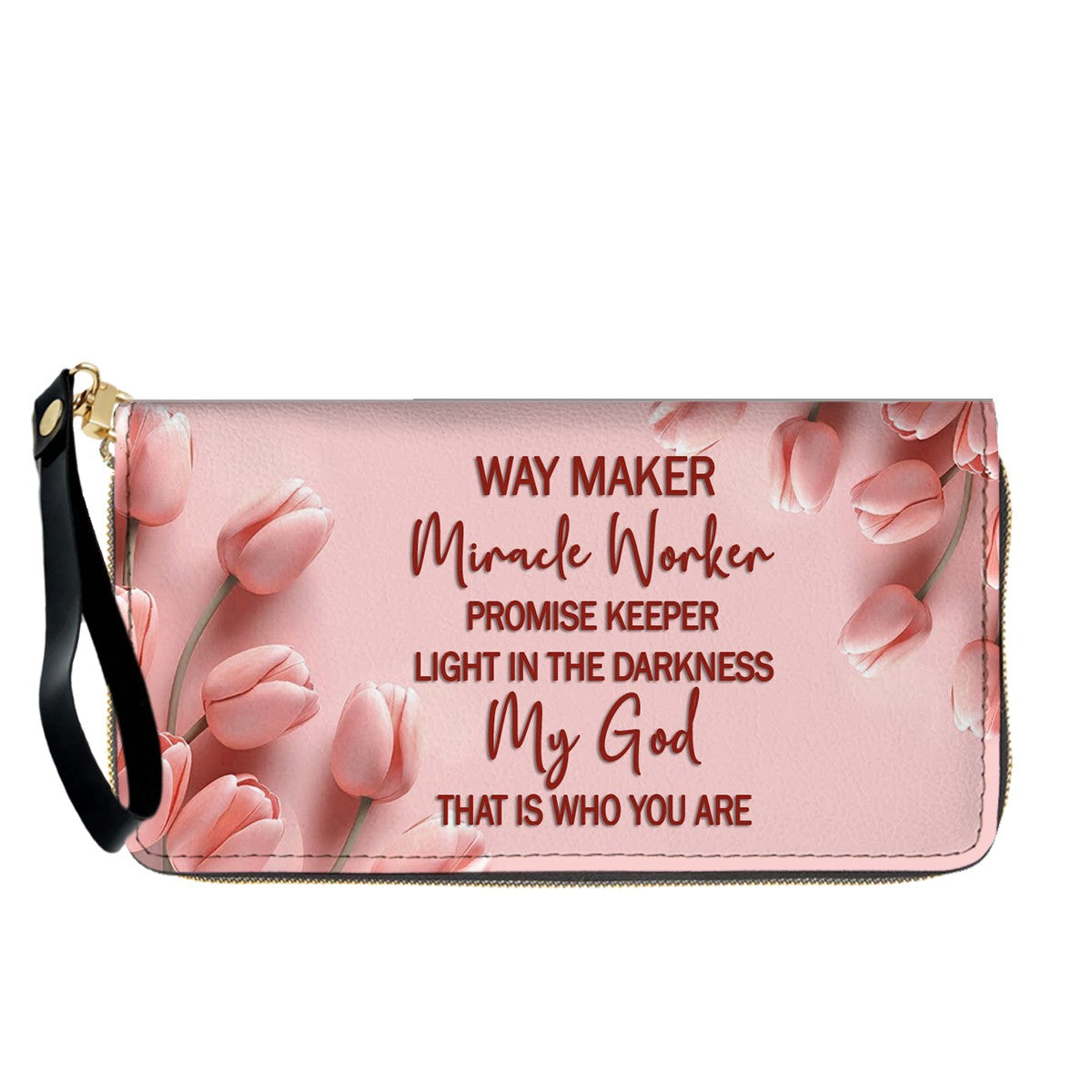 Personalized Pink Tulip Christian Handbag Set