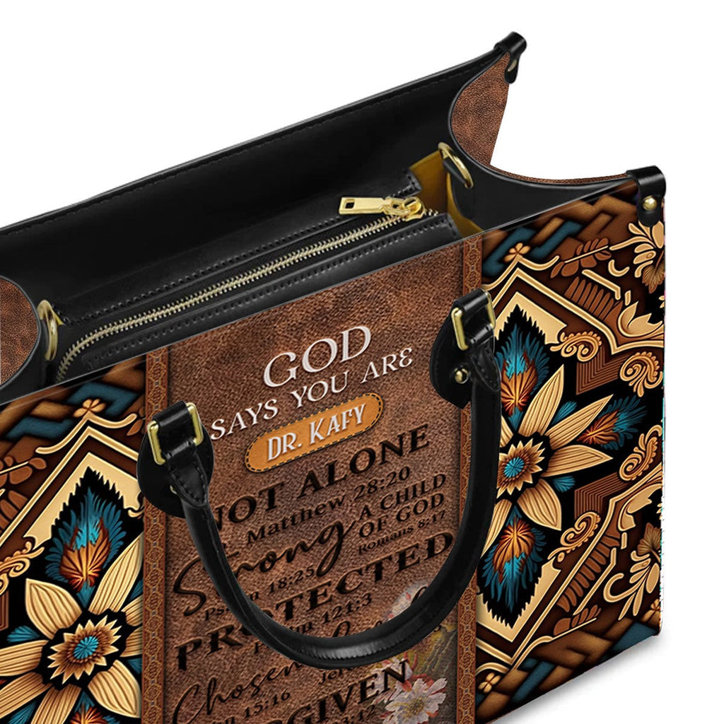 God Says You Are Southwest Leather Handbag