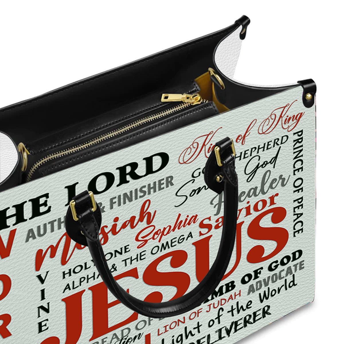 Jesus King of Kings Vintage Leather Handbag
