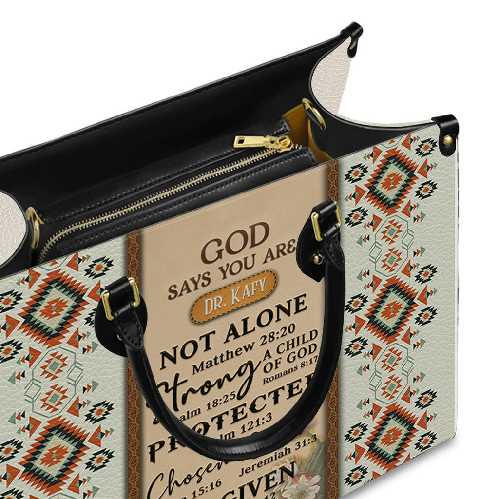 God Says You Are Southwest Leather Handbag