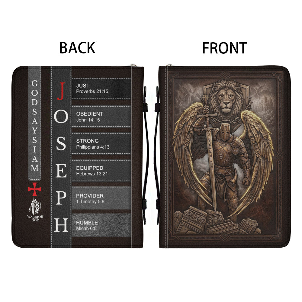 Personalized Warrior of God Bible Cover for Men