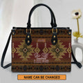 Vintage Southwest Lacing Leather Tote Bag
