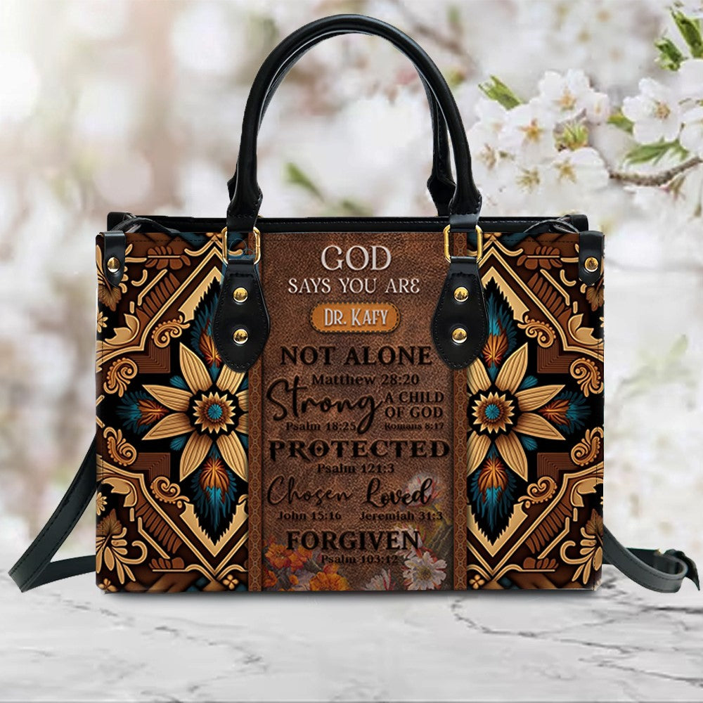 God Says You Are Southwest Leather Handbag