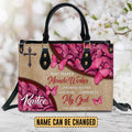 Way Maker Butterfly Pink Leather Handbag