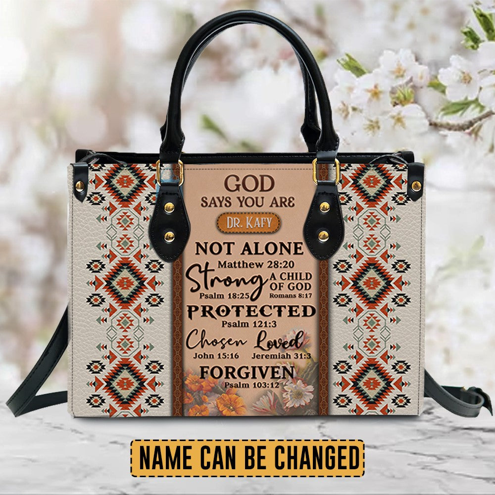 God Says You Are Southwest Leather Handbag