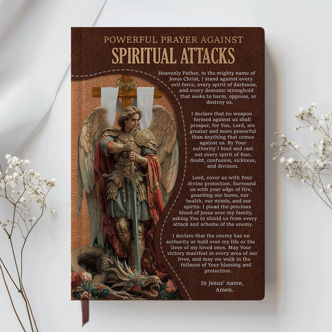 Personalized "Spiritual Warfare Prayers" Leather Journal