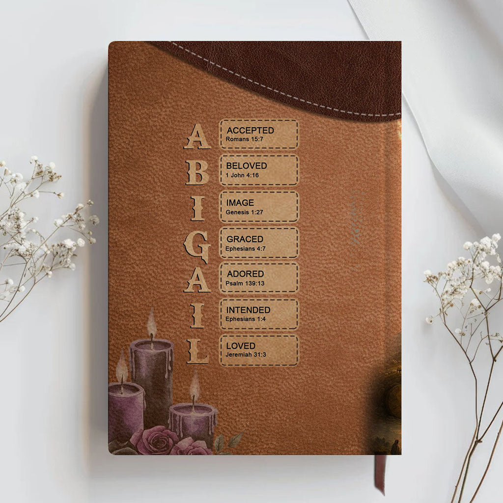 Personalized "Spiritual Warfare Prayers" Leather Journal