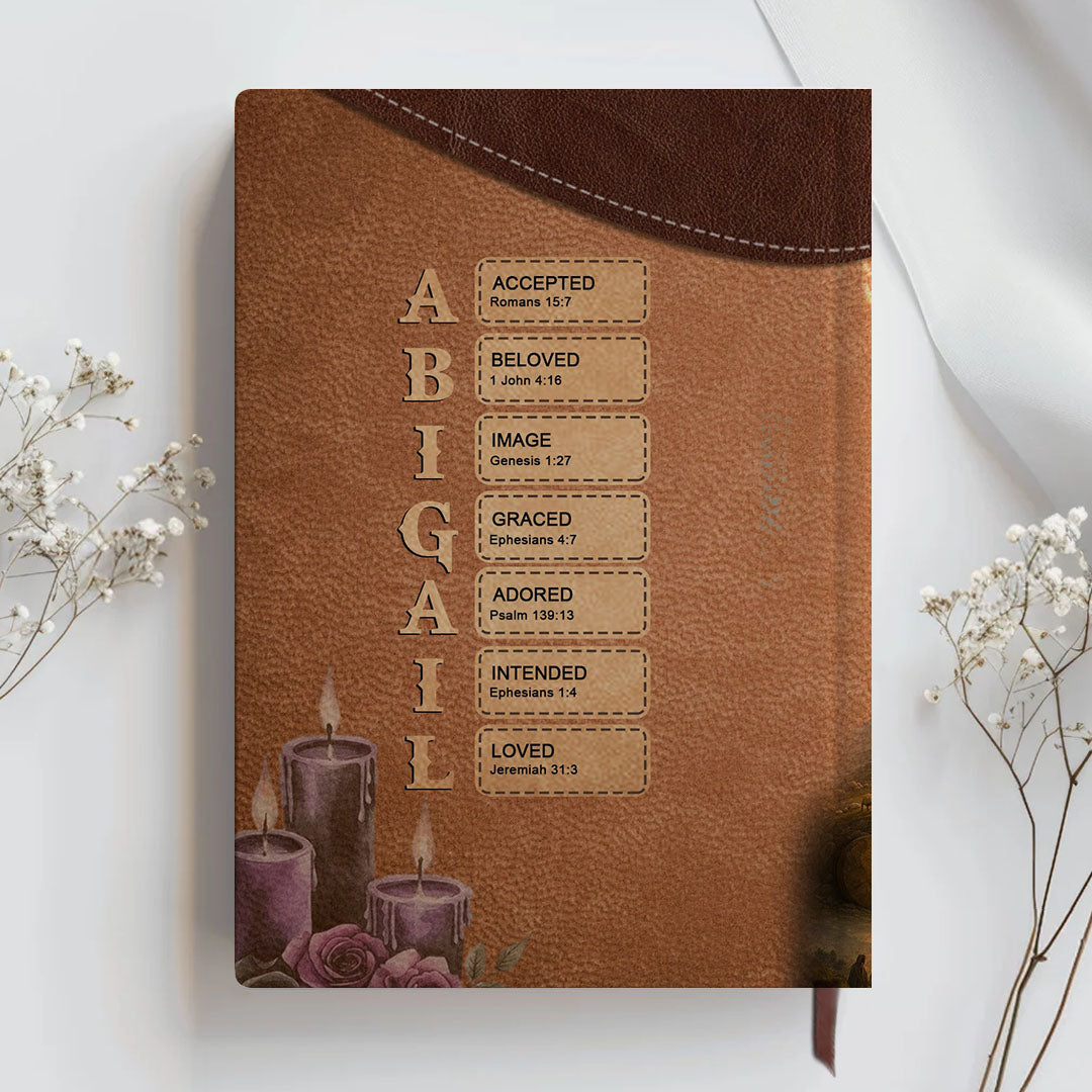 Personalized "Spiritual Warfare Prayers" Leather Journal
