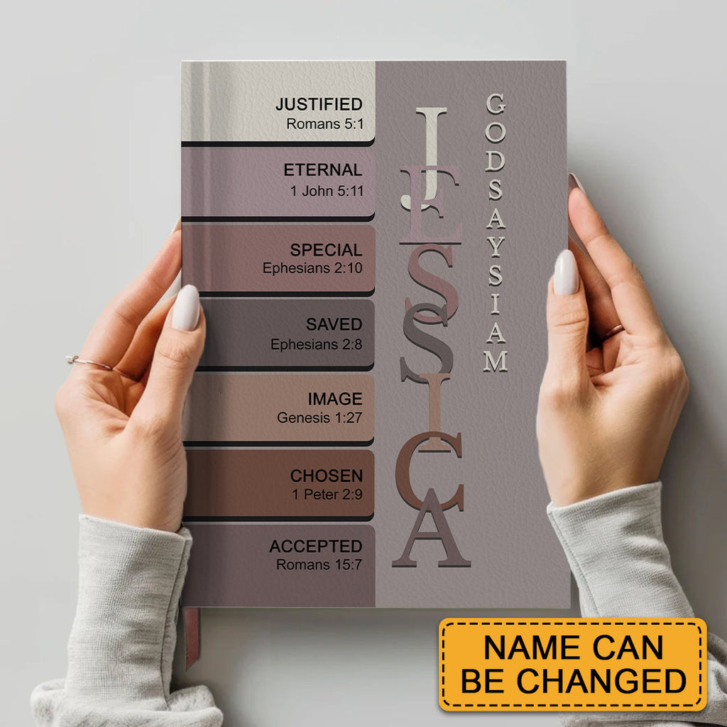Personalized "God Says I Am" Leather Prayer Journal