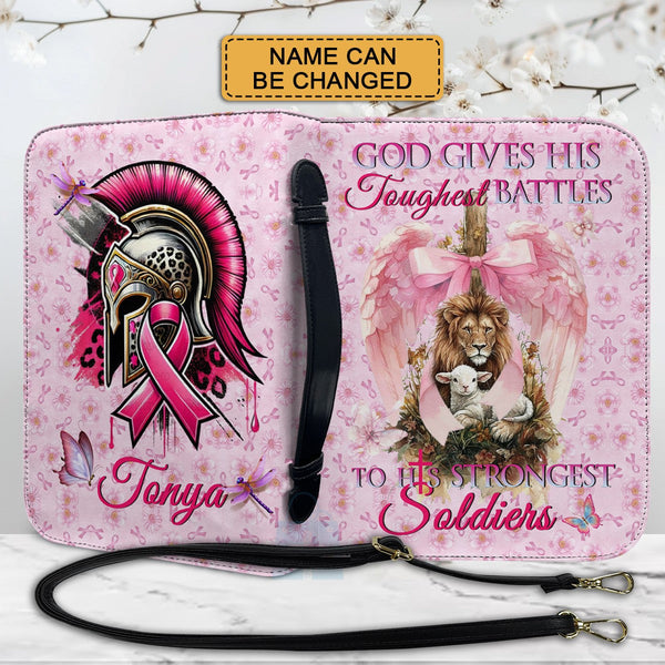 Cancer Warrior Faith Personalized Bible Cover