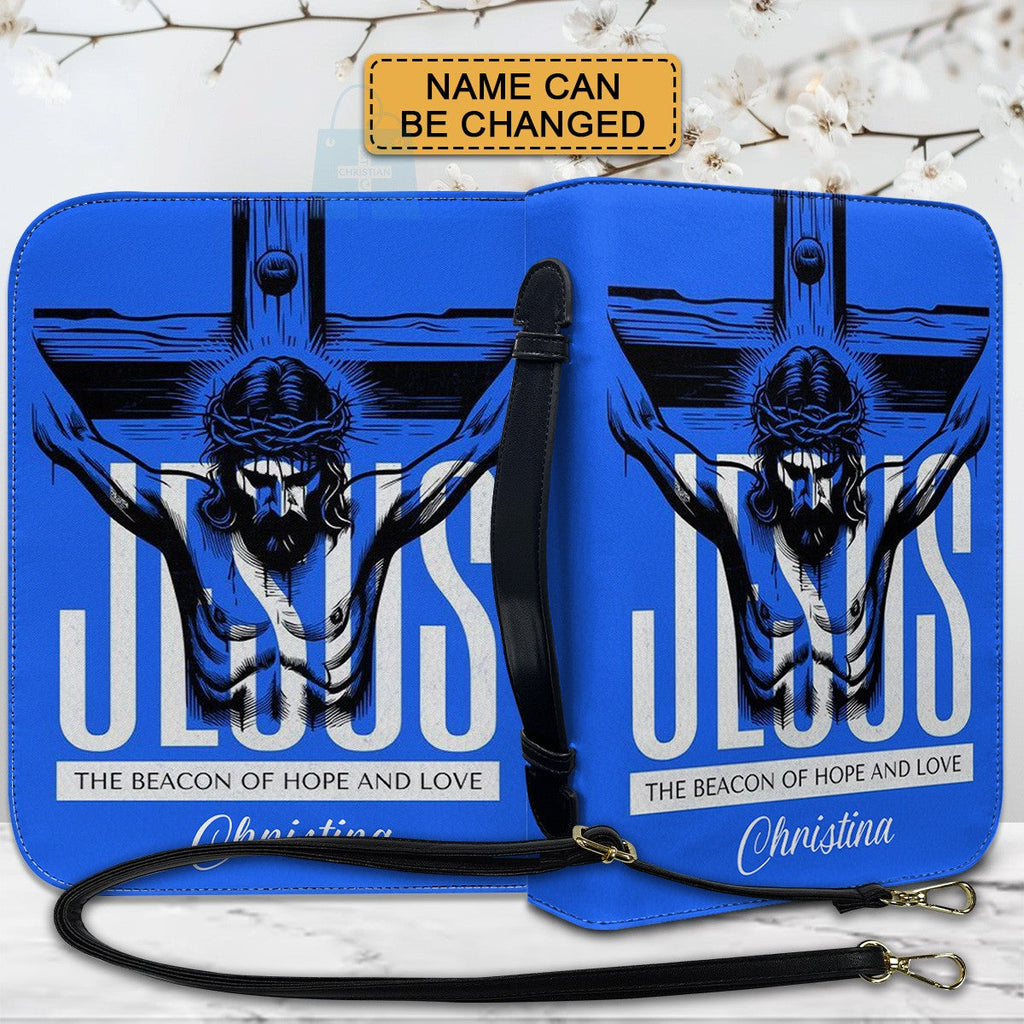 Jesus The Beacon of Hope Personalized Bible Cover