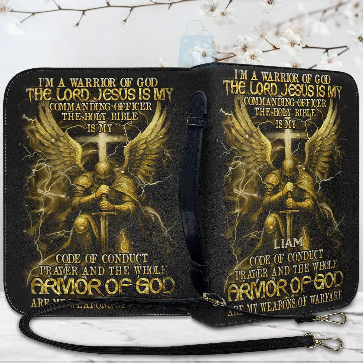 Warrior of God Personalized Bible Cover for Men