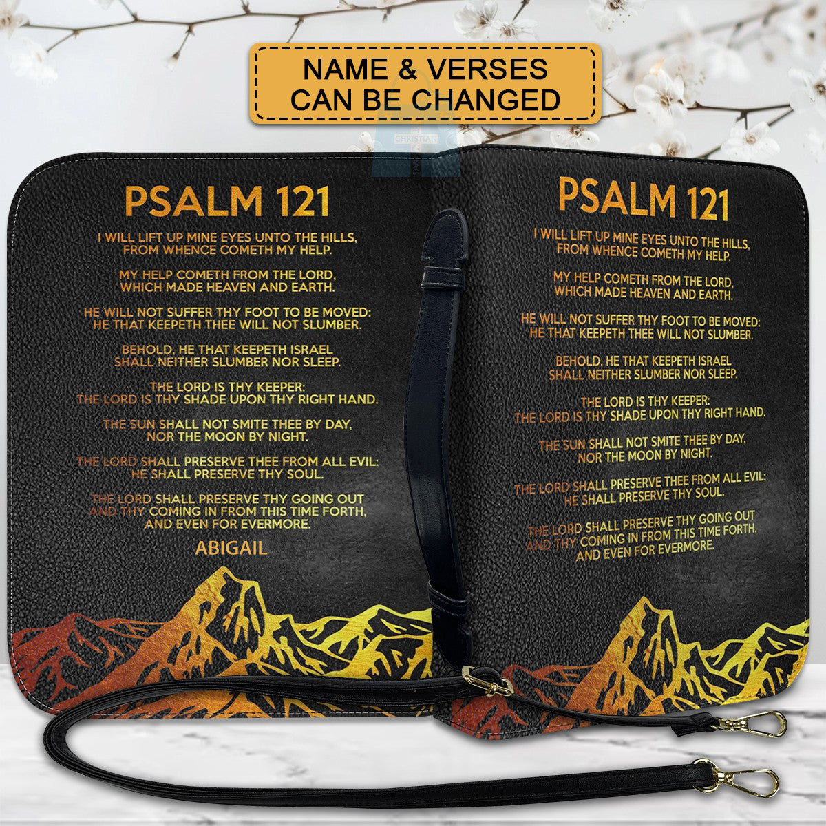 Personalized Psalm 121 Vintage Bible Cover