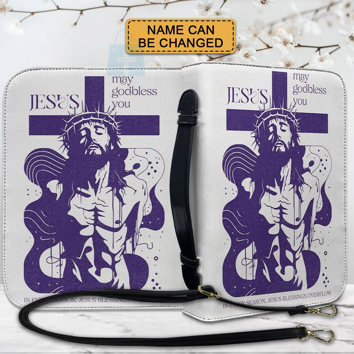 Personalized Jesus May God Bless You Bible Cover