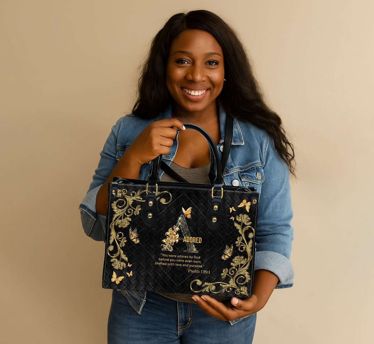 Personalized Christian Bible Verse Handbag