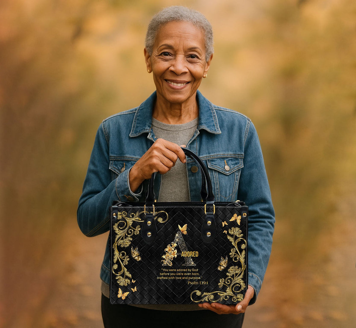 Personalized Christian Bible Verse Handbag