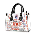 Jesus King of Kings Personalized Leather Handbag
