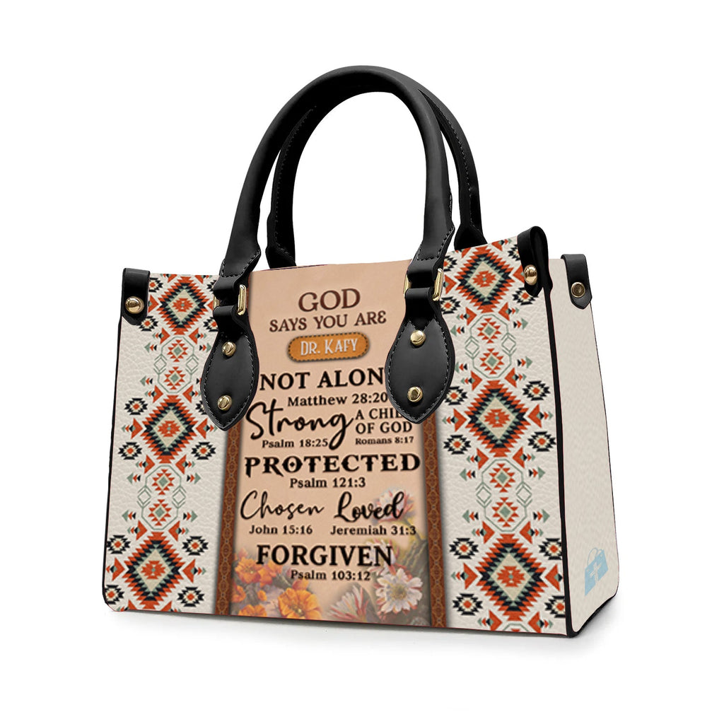 God Says You Are Southwest Leather Handbag