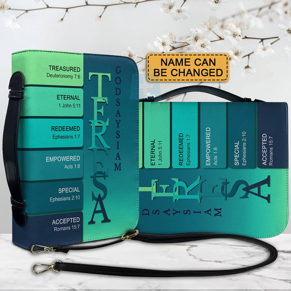 Aqua Serenity Personalized Bible Cover