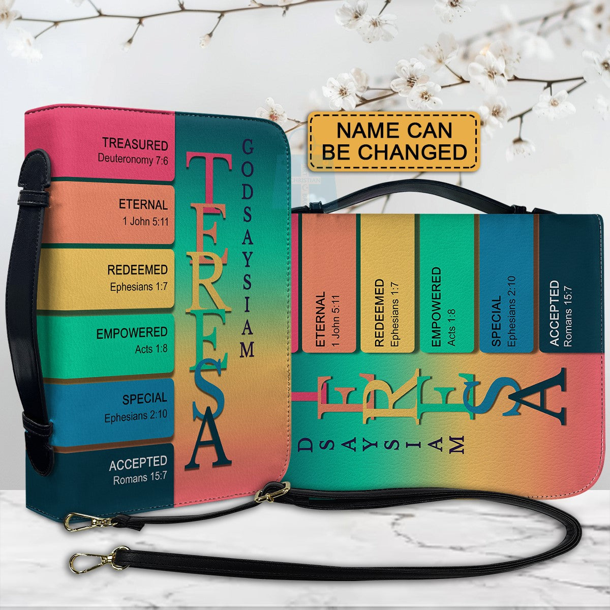Personalized Vibrant Summer Bible Cover