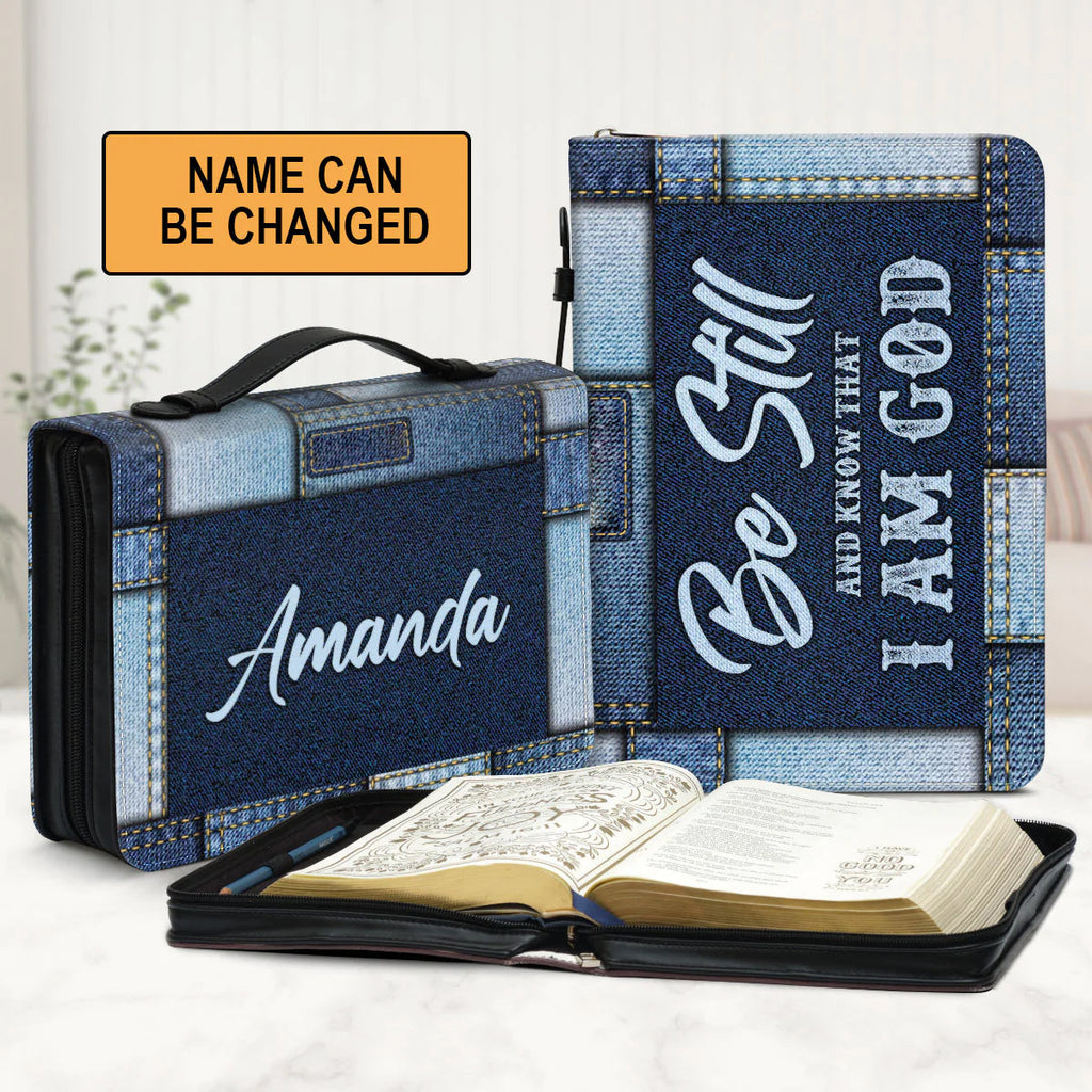 Personalized Be Still & Know Bible Cover