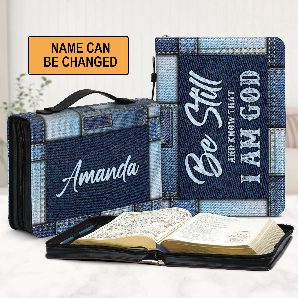 Personalized Be Still & Know Bible Cover