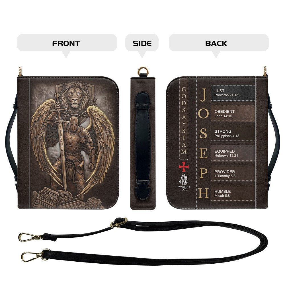 Personalized Warrior of God Bible Cover for Men