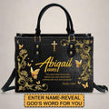 Personalized Sacred Name Leather Tote Bag