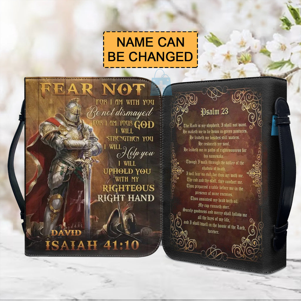 Personalized Fear Not Isaiah 41:10 Bible Cover
