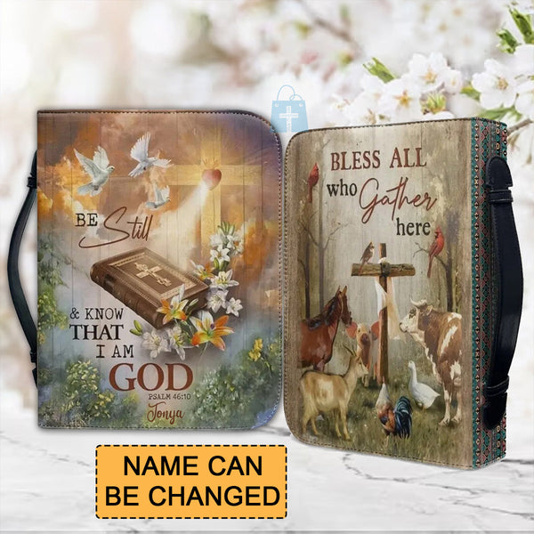 Personalized Bless All Who Gather Bible Cover