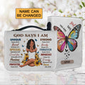Personalized God Says I Am Butterfly Bible Cover