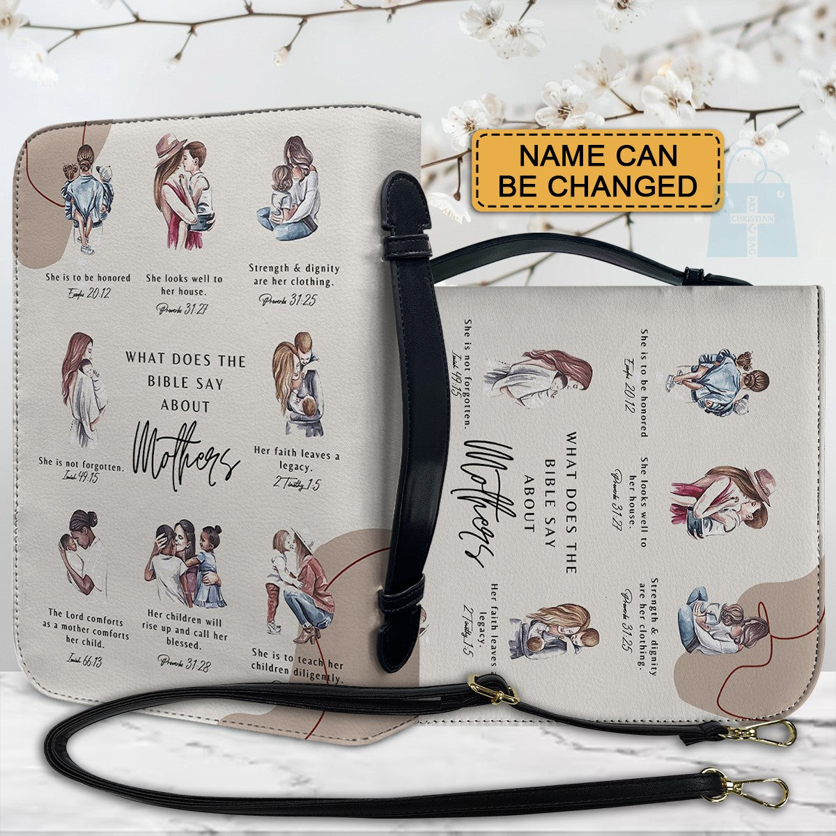 Personalized Scripture Guide Bible Cover for Mom