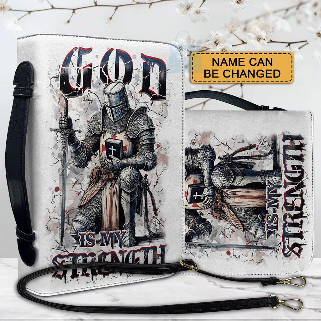 Personalized God Is My Strength Bible Cover