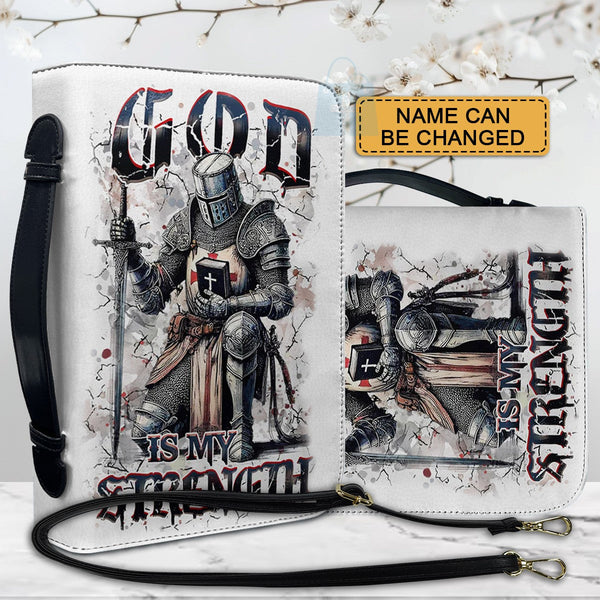 Personalized God Is My Strength Bible Cover
