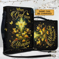 Personalized When God Steps In Bible Cover