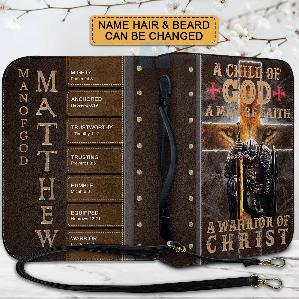 Personalized Warrior of Christ Bible Cover