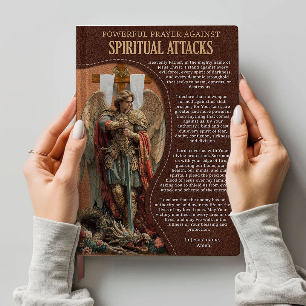 Personalized "Spiritual Warfare Prayers" Leather Journal