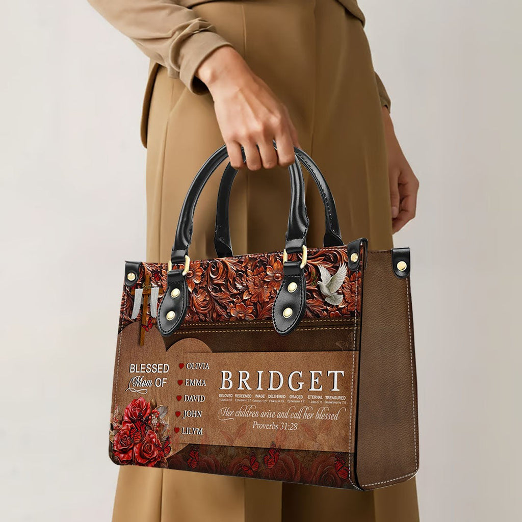 Personalized Christian Faith Leather Handbag