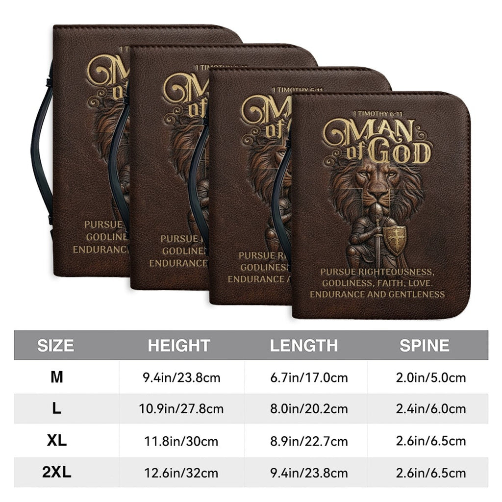 Personalized Lion Warrior Bible Cover for Men