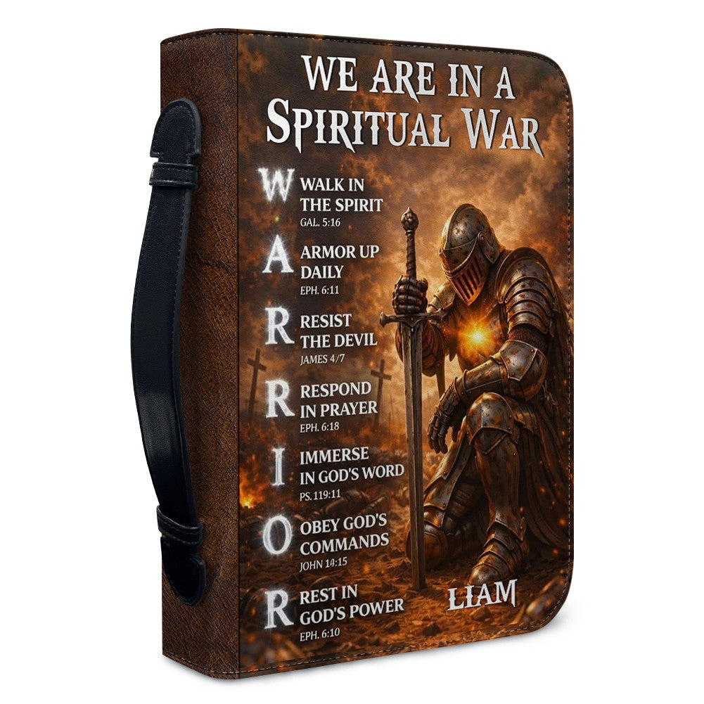 Personalized Christian Warrior Bible Cover