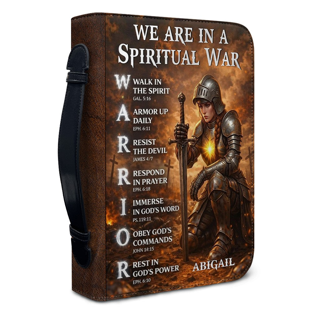 Personalized Christian Warrior Bible Cover