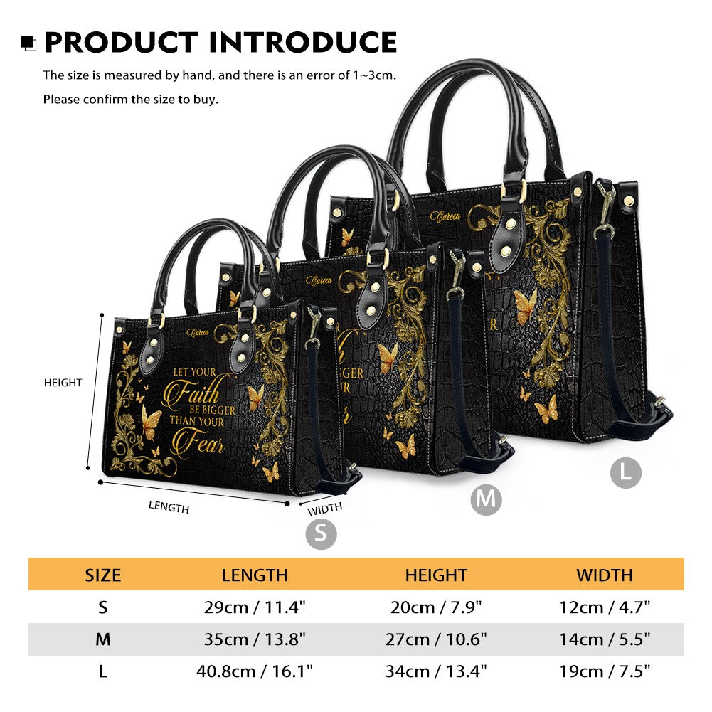 Personalized Christian Leather Tote Bag