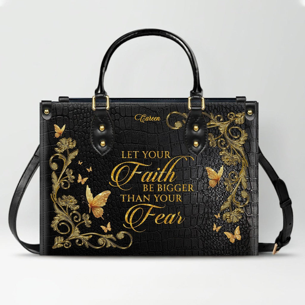 Personalized Christian Leather Tote Bag