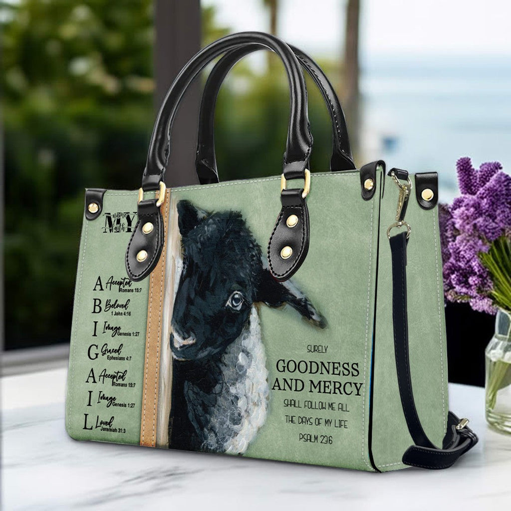 Personalized Christian Leather Handbag