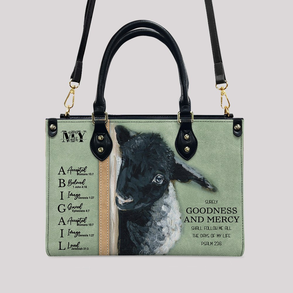 Personalized Christian Leather Handbag