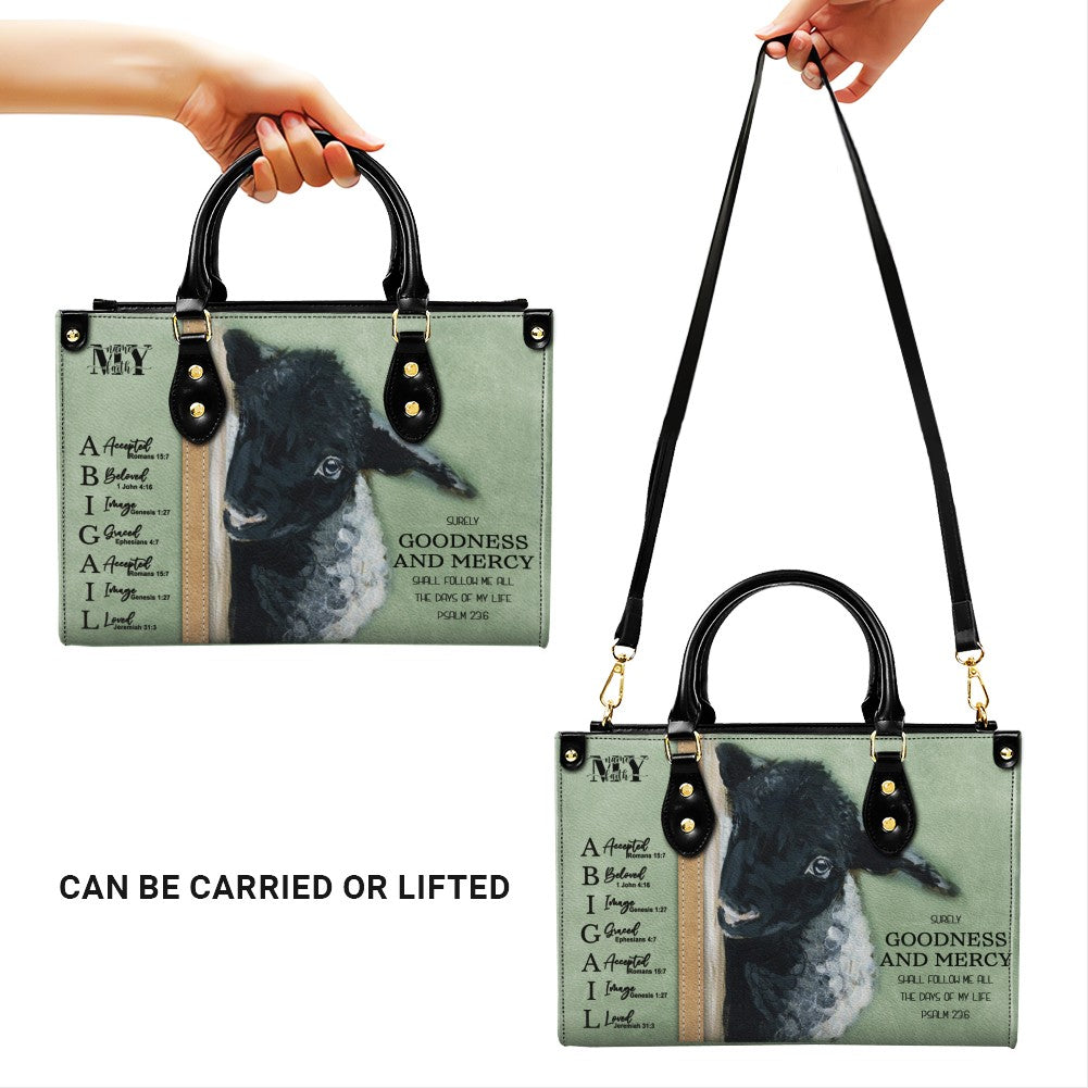 Personalized Christian Leather Handbag