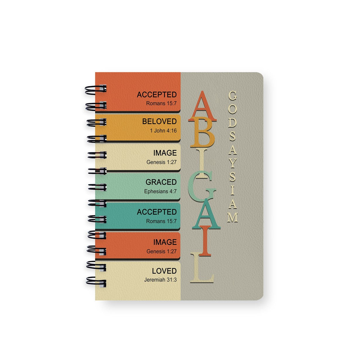 Personalized "God Says I Am" Leather Prayer Journal