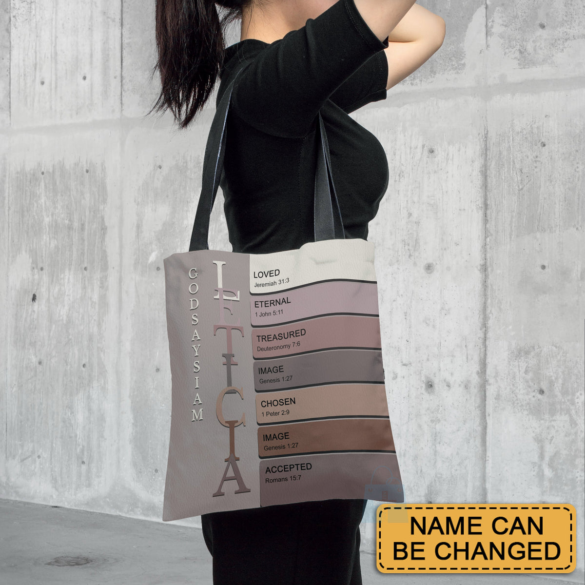 God Says I Am Custom Name Cosmetic Bag