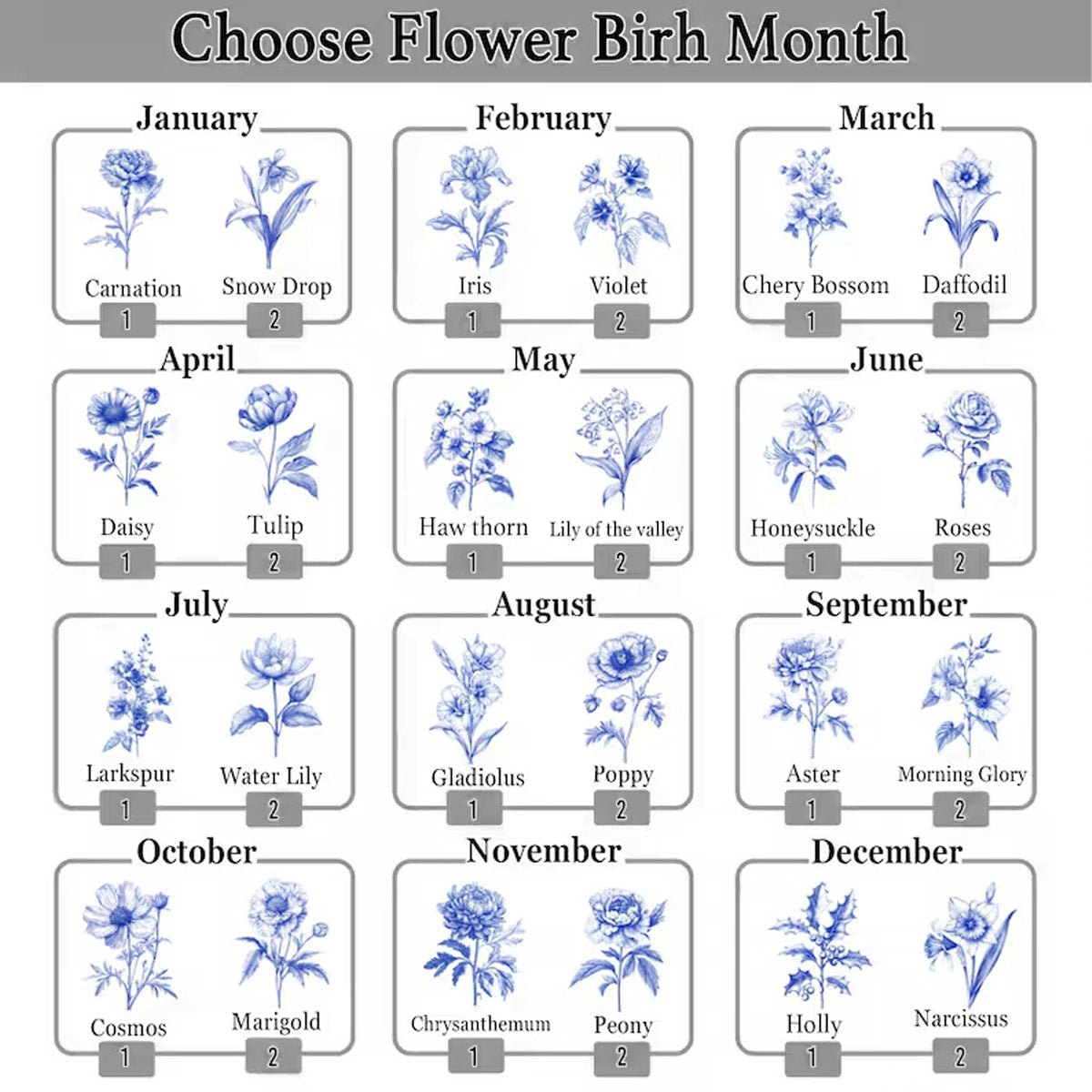 Personalized Christian Birth Flower Leather Tote